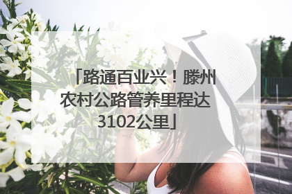 路通百业兴！滕州农村公路管养里程达3102公里