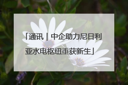 通讯｜中企助力尼日利亚水电枢纽重获新生