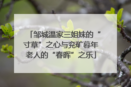 邹城温家三姐妹的“寸草”之心与兖矿暮年老人的“春晖”之乐