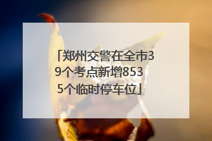 郑州交警在全市39个考点新增8535个临时停车位