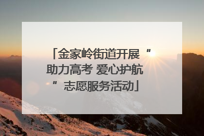 金家岭街道开展“助力高考 爱心护航”志愿服务活动
