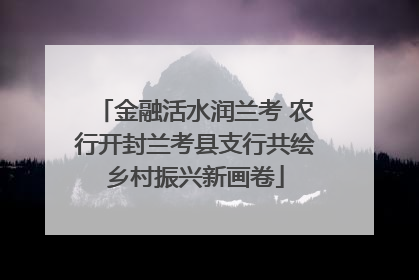 金融活水润兰考 农行开封兰考县支行共绘乡村振兴新画卷