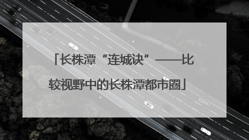 长株潭“连城诀”——比较视野中的长株潭都市圈