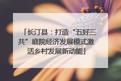 长汀县：打造“五好三共”庭院经济发展模式激活乡村发展新动能