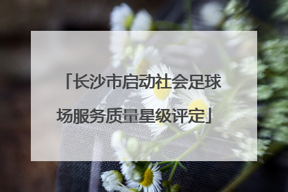 长沙市启动社会足球场服务质量星级评定