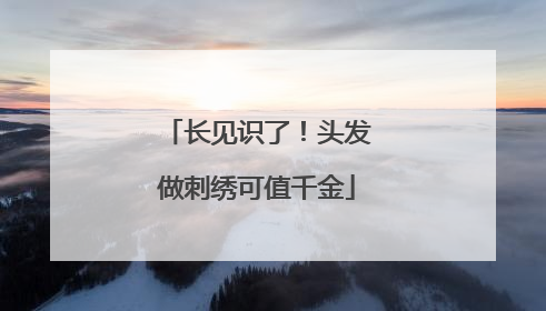 长见识了！头发做刺绣可值千金