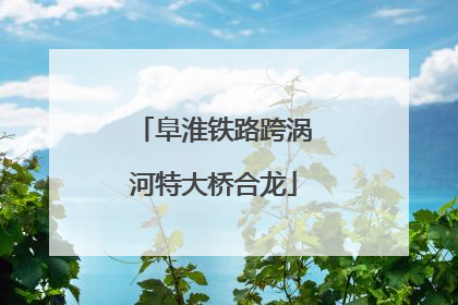 阜淮铁路跨涡河特大桥合龙