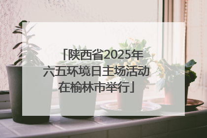 陕西省2025年六五环境日主场活动在榆林市举行