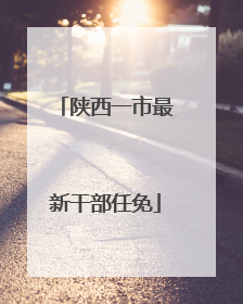 陕西一市最新干部任免