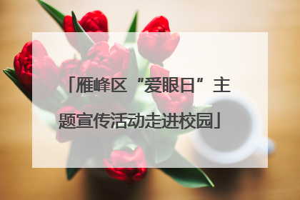 雁峰区“爱眼日”主题宣传活动走进校园