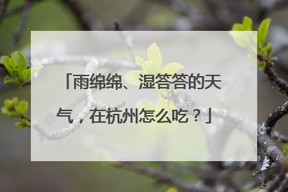雨绵绵、湿答答的天气，在杭州怎么吃？