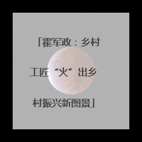 霍军政：乡村工匠“火”出乡村振兴新图景