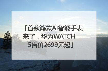 首款鸿蒙AI智能手表来了，华为WATCH 5售价2699元起