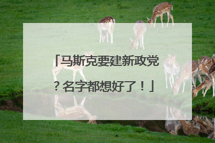 马斯克要建新政党？名字都想好了！