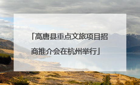 高唐县重点文旅项目招商推介会在杭州举行