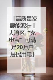 高质量发展能源行丨大湾区“充电宝”可满足20万户居民用电