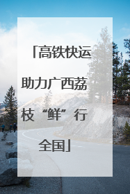 高铁快运助力广西荔枝“鲜”行全国