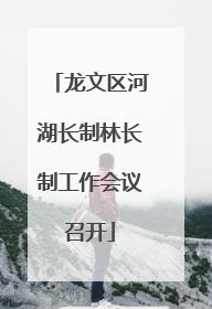 龙文区河湖长制林长制工作会议召开