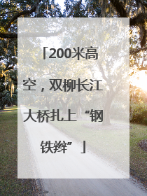 200米高空，双柳长江大桥扎上“钢铁辫”