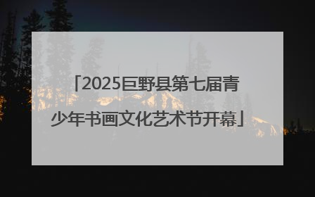 2025巨野县第七届青少年书画文化艺术节开幕