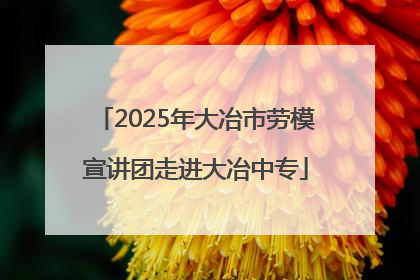 2025年大冶市劳模宣讲团走进大冶中专