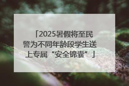 2025暑假将至民警为不同年龄段学生送上专属“安全锦囊”