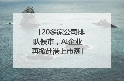 20多家公司排队候审，AI企业再掀赴港上市潮