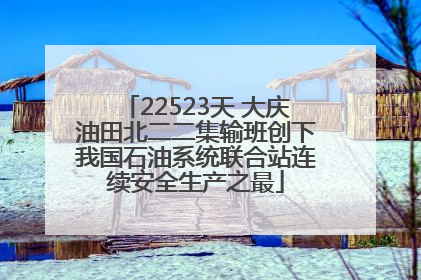 22523天 大庆油田北二二集输班创下我国石油系统联合站连续安全生产之最