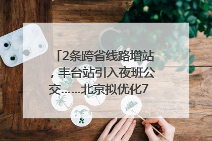 2条跨省线路增站，丰台站引入夜班公交……北京拟优化7条公交线！