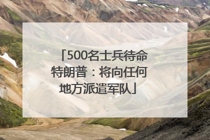 500名士兵待命 特朗普：将向任何地方派遣军队