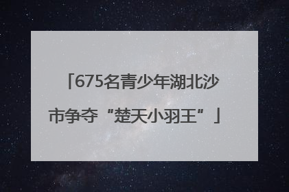675名青少年湖北沙市争夺“楚天小羽王”