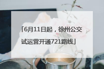 6月11日起，徐州公交试运营开通721路线