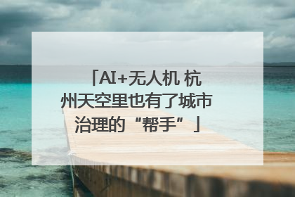 AI+无人机 杭州天空里也有了城市治理的“帮手”