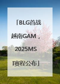 BLG首战越南GAM，2025MSI赛程公布